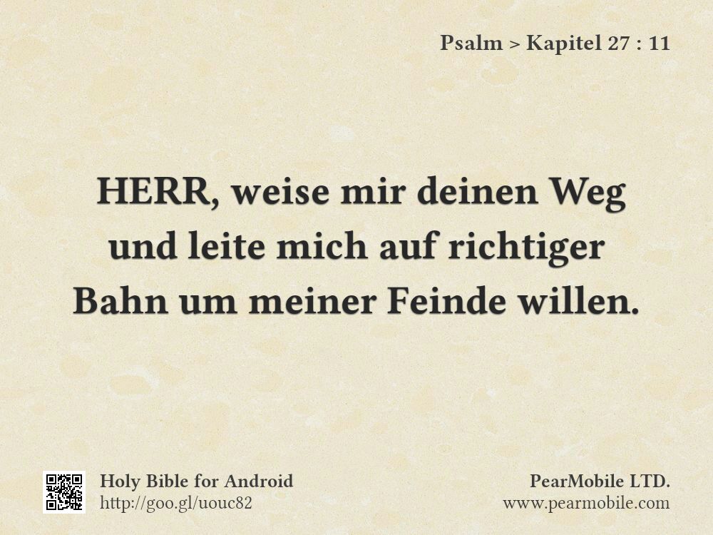 Psalm, Kapitel 27:11
